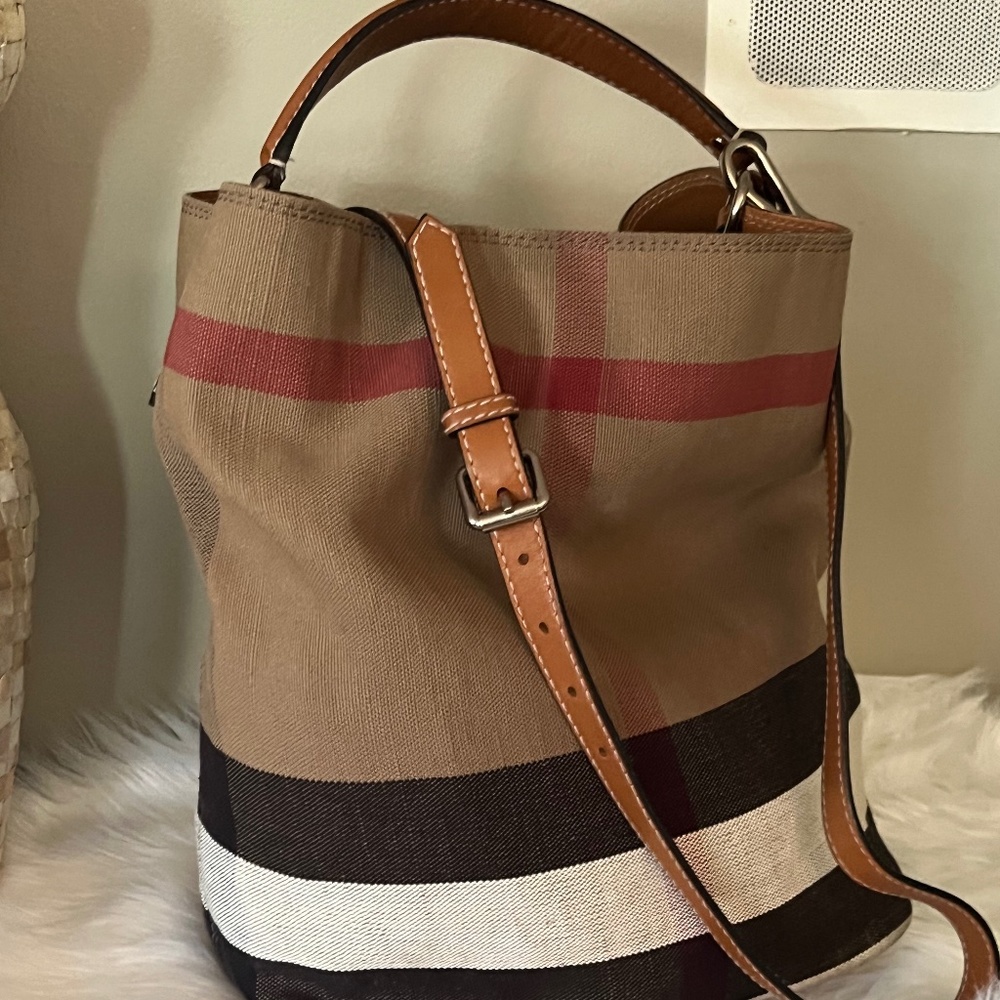 COPY - Burberry Ashby Canvas Hobo Bag
